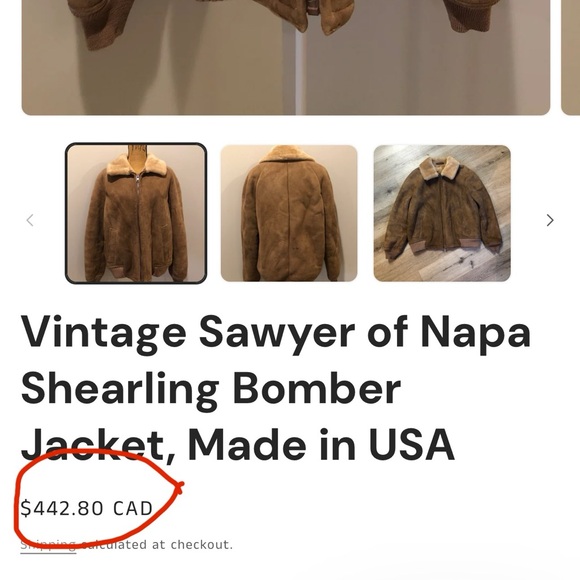 Tan Shearling Jacket - Picture 8 of 8